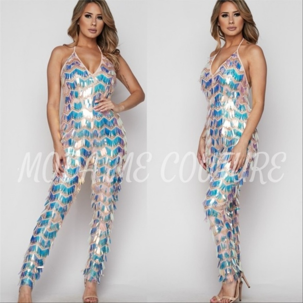 GLAM DOLLZ Sequin Jumpsuit - Picture 2 of 3